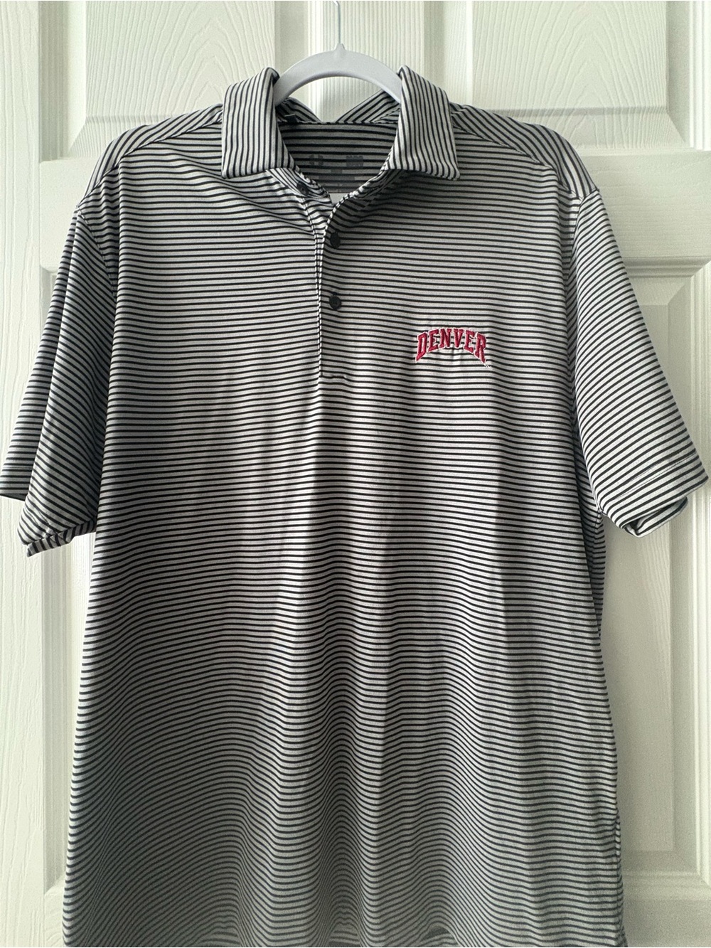 Denver Striped Polo Shirt - Gray/Black